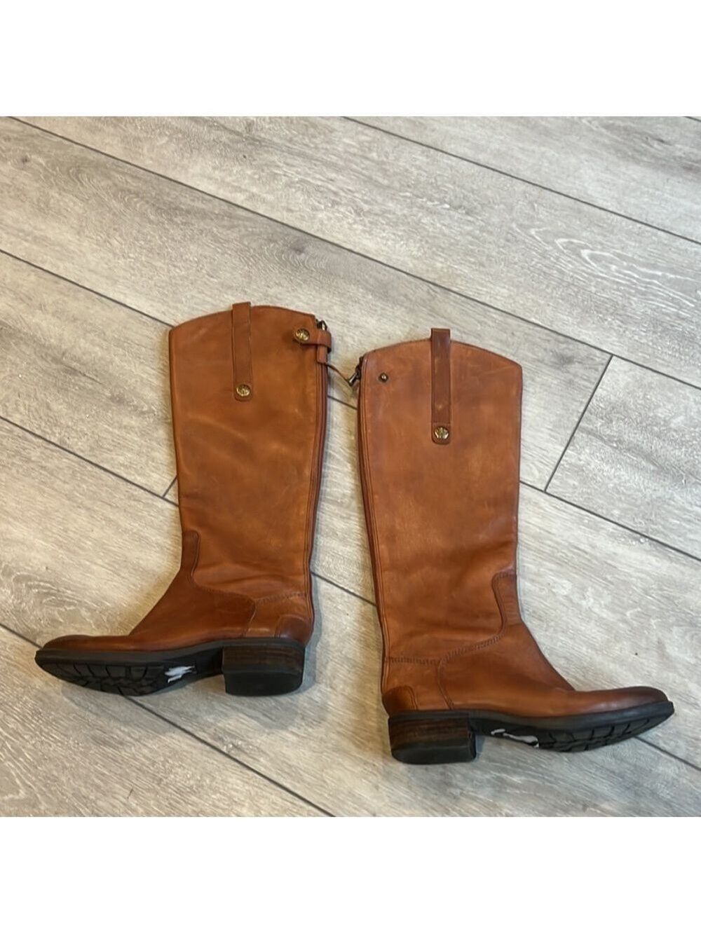 Sam Edelman penny wide soft camel leather riding boots size 5 - Picture 2 of 11